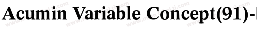 Acumin Variable Concept(91)字体转换